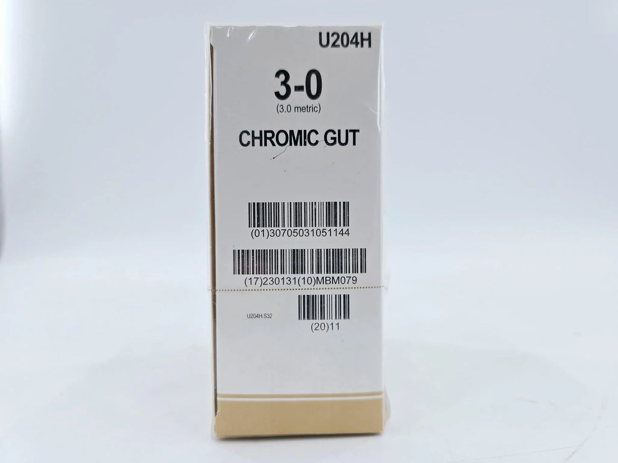 Ethicon U204H 3-0 Gut Chromic Naturally Brown 1x27" RB-1 Box of 36 Ethicon