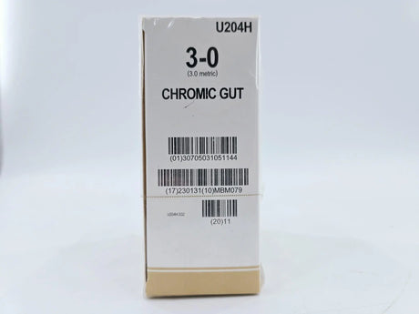 Ethicon U204H 3-0 Gut Chromic Naturally Brown 1x27" RB-1 Box of 36 Ethicon