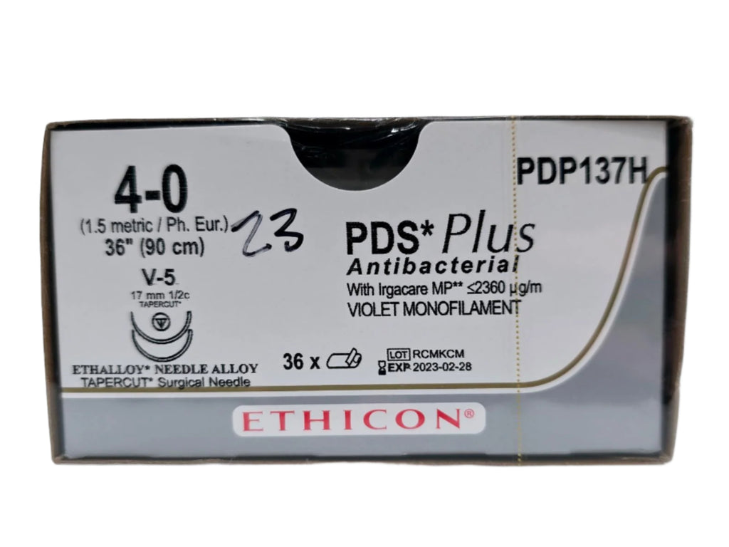 Ethicon PDP137H 4-0 PDS Plus Violet 1x36" V-5 Double Armed Box of 36