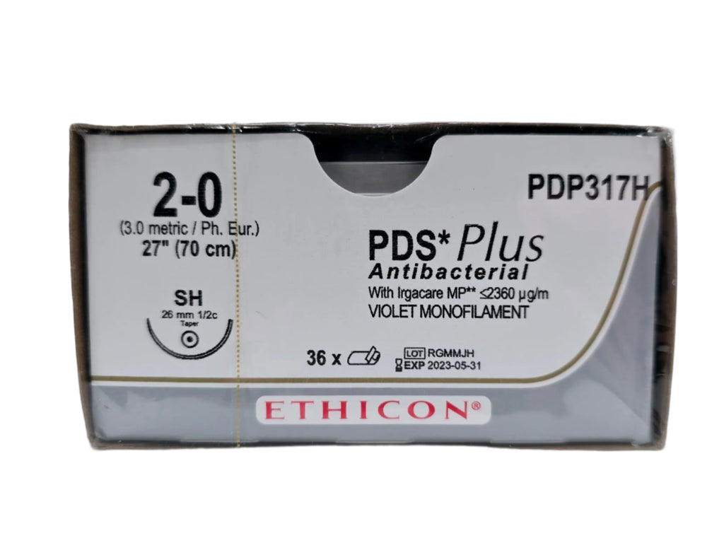 Ethicon PDP317H 2-0 PDS Plus Violet 1x27" SH Box Of 36