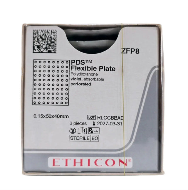 Ethicon ZFP8 PDS Flexible Plate 0.15x50x40mm Violet Perforated Nasal Implant Box of 3 Ethicon