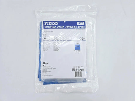 Alcon 8065117320 Eye-Pak 1173 Plastic/Non-woven Ophthalmic Drape Aperture Pouch 65" x 80" Alcon