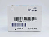 BD 305125 PrecisionGlide Hypodermic Needle Regular Bevel 25G x 1" 100/BX BD