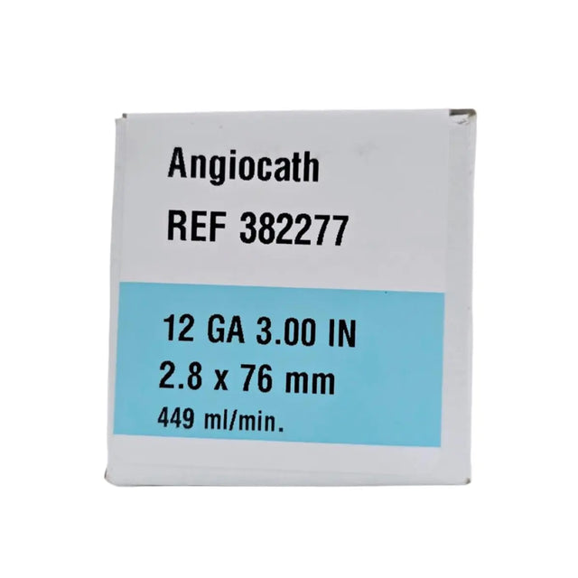 BD 382277 Angiocath I.V. Catheter for Special Placement 12G x 3" 10/BX BD