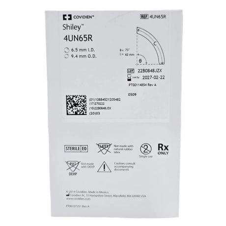 Covidien 4UN65R Shiley 6.5mm I.D. Adult Flexible Tracheostomy Tube Cuffless w/ Disposable Inner Cannula Covidien