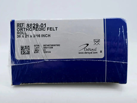 DeRoyal 8829-01 Orthopedic Felt Roll 36" x 21" x 3/16" DeRoyal
