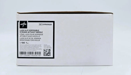 Medline SYR101020 Luer Slip Disposable Syringe w/o Needle Sterile 1ml BX/100 Medline