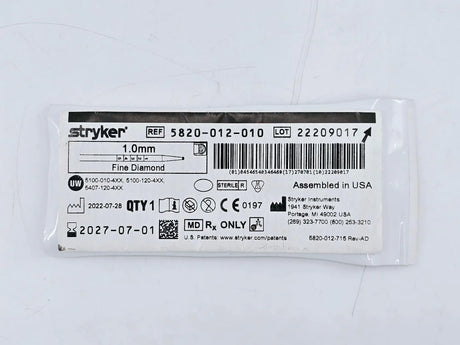 Stryker 5820-012-010 1.0mm Fine Diamond Bur Stryker