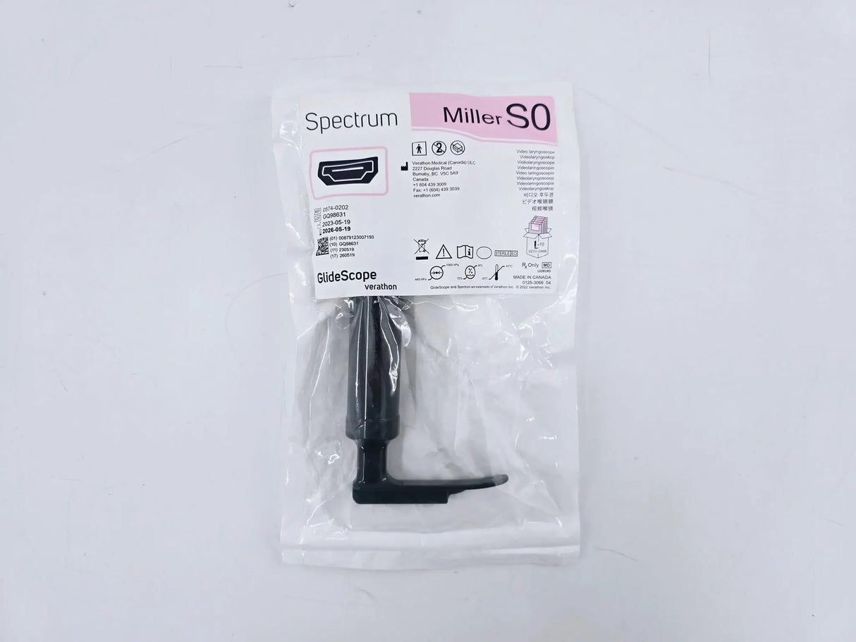 Verathon 0574-0202 Glidescope Spectrum Miller S0 Video Laryngoscope Blade Verathon