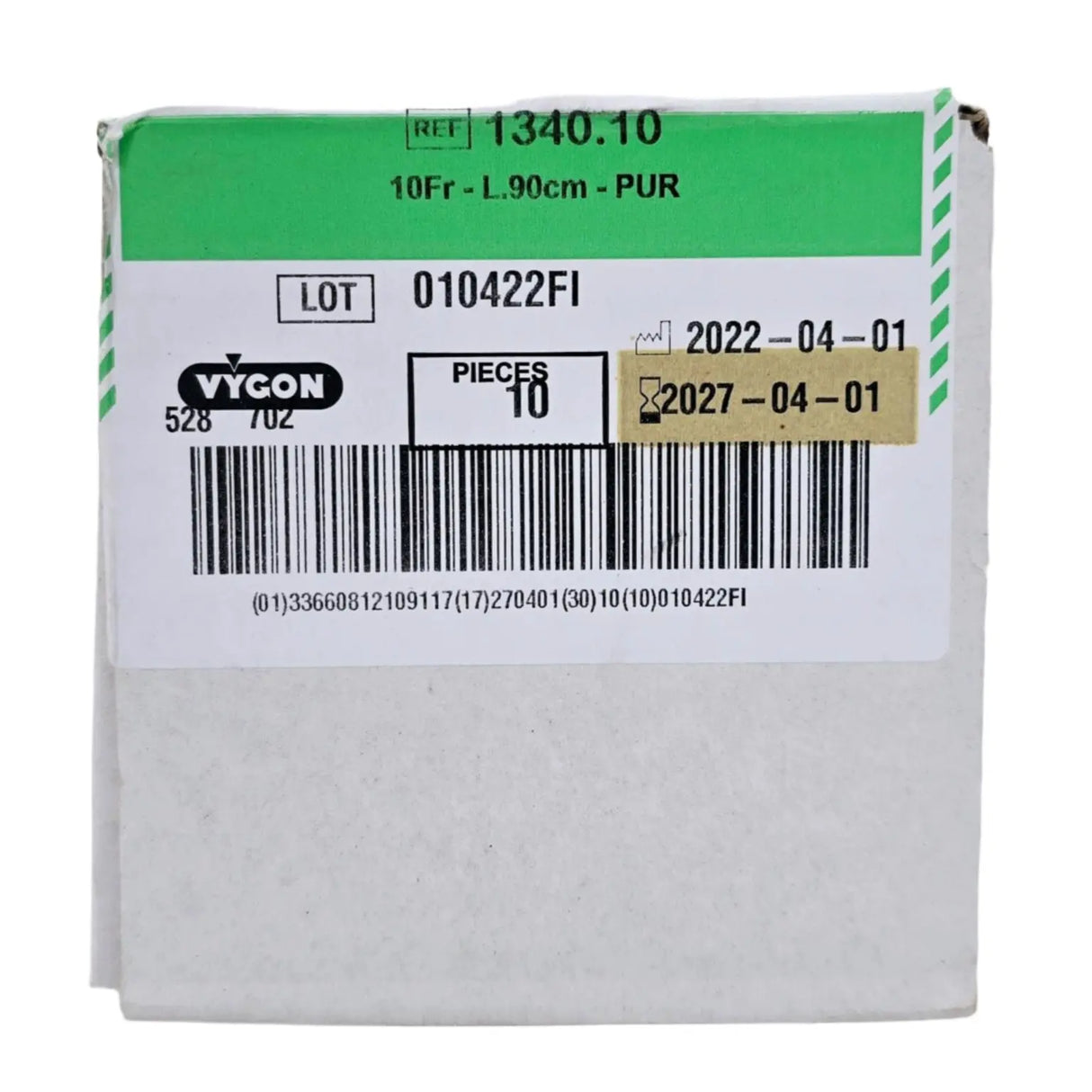 Vygon 1340.10 Dual Flow Gastric Aspiration Tube 10Fr. 90cm Length PUR 10/BX Vygon