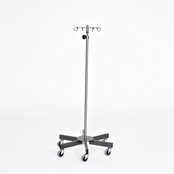 Midcentral Medical MCM-238/239 Stainless Steel IV Pole 6 leg 3" casters