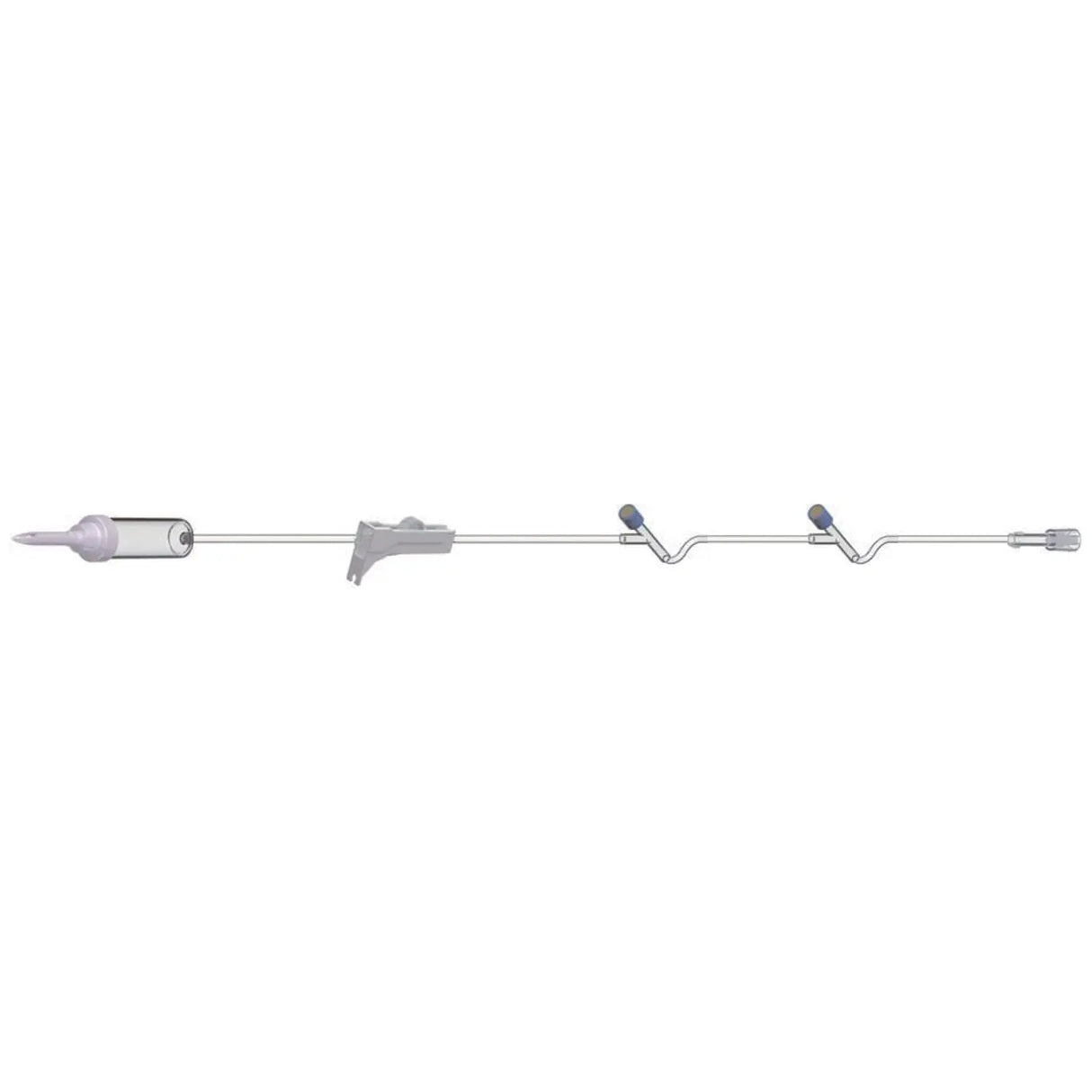 AMSINO IV Admin Set, 15 Drops/mL, 96" Length, 19 mL Priming, Non-Vented, Roller Clamp, 2 Y Sites, Rotating Male Luer Lock, PE Pouch, 50/cs Amsino International, Inc.