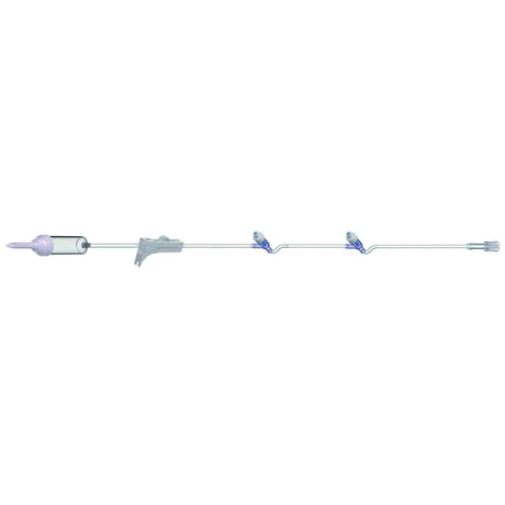 AMSINO IV Admin Set, 10 Drops/mL, 105" Length, 21 mL Priming, Non-Vented, Roller Clamp, 2 AMSafe Needle-Free Y Sites, Rotating Male Luer Lock, Tyvek Form Fill Seal, 50/cs Amsino International, Inc.