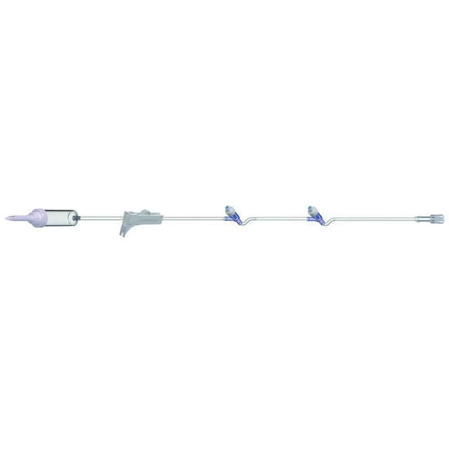 AMSINO IV Admin Set, 10 Drops/mL, 105" Length, 21 mL Priming, Non-Vented, Roller Clamp, 2 AMSafe Needle-Free Y Sites, Rotating Male Luer Lock, Tyvek Form Fill Seal, 50/cs Amsino International, Inc.