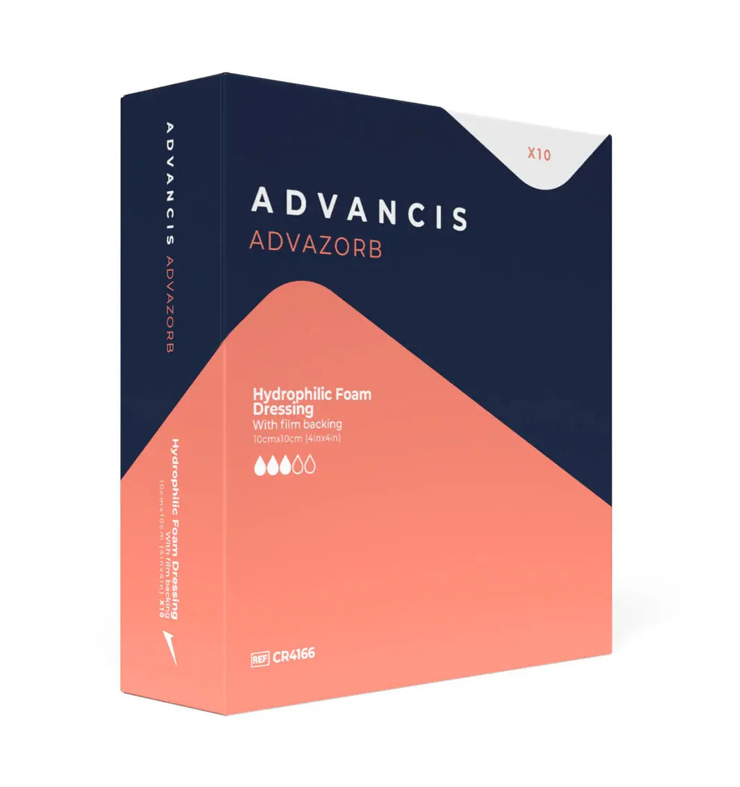 Advancis Advazorb Non-Adherent Hydrophilic Foam Dressing 10/bx Advancis Medical