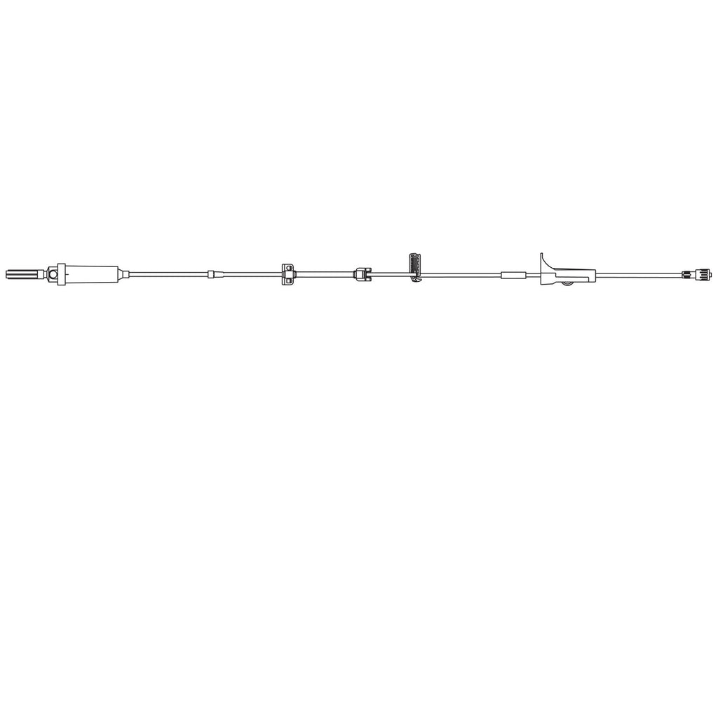 B BRAUN INFUSOMAT SPACE PUMP SETS Low Adsorption Set, Universal Spike, Free-Flow Protection Clamp, Roller Clamp, SPIN LOCK Connector, 60 Drops/mL, DEHP & Latex Free