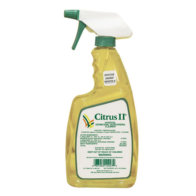 BEAUMONT CITRUS II GERMICIDAL DEODORIZING CLEANER Deodorizing Cleaner, 22 oz Spray Bottle, 12/cs Beaumont