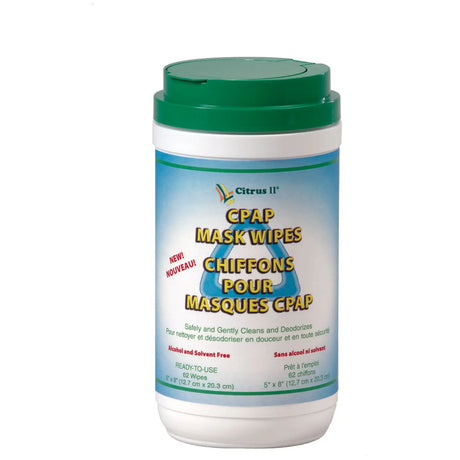 BEAUMONT CITRUS II CPAP MASK CLEANER Mask Cleaner, Wipes, 62 Count Pop-Up Canister, 12/cs (72 cs/plt) Beaumont
