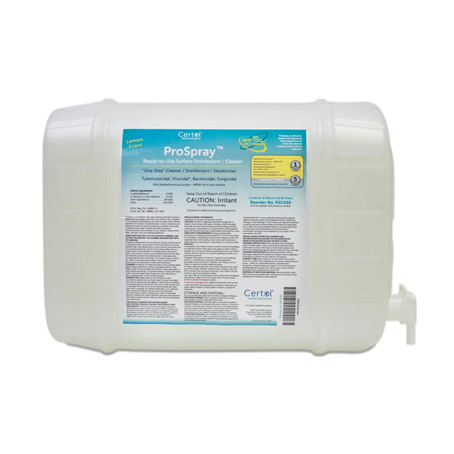 CERTOL PROSPRAY SURFACE CLEANER/DISINFECTANT Ready-to-use Disinfectant/ Cleaner Refill, 5 Gallon, 1/cs MicroCare