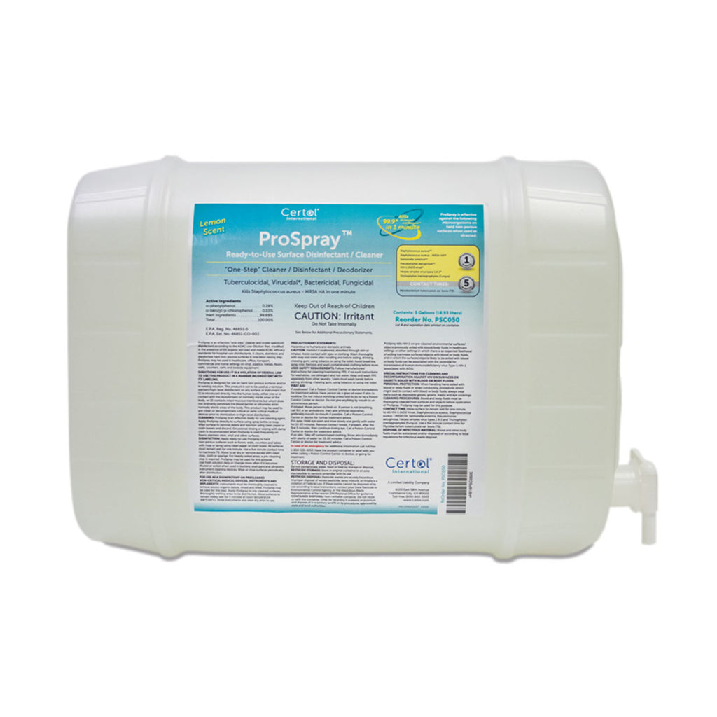 CERTOL PROSPRAY SURFACE CLEANER/DISINFECTANT Ready-to-use Disinfectant/ Cleaner Refill, 5 Gallon, 1/cs