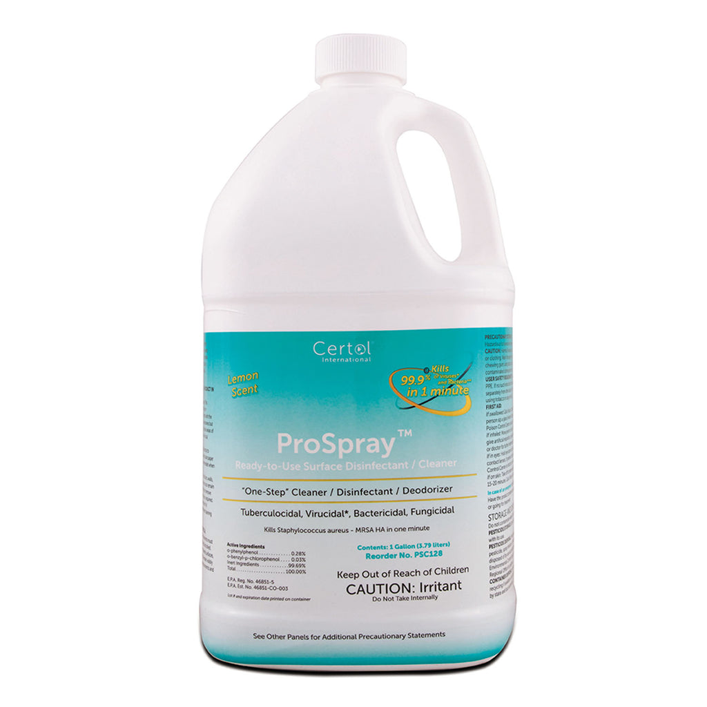 CERTOL PROSPRAY SURFACE CLEANER/DISINFECTANT Ready-to-use Disinfectant/ Cleaner Refill, 1 Gallon, 4/cs