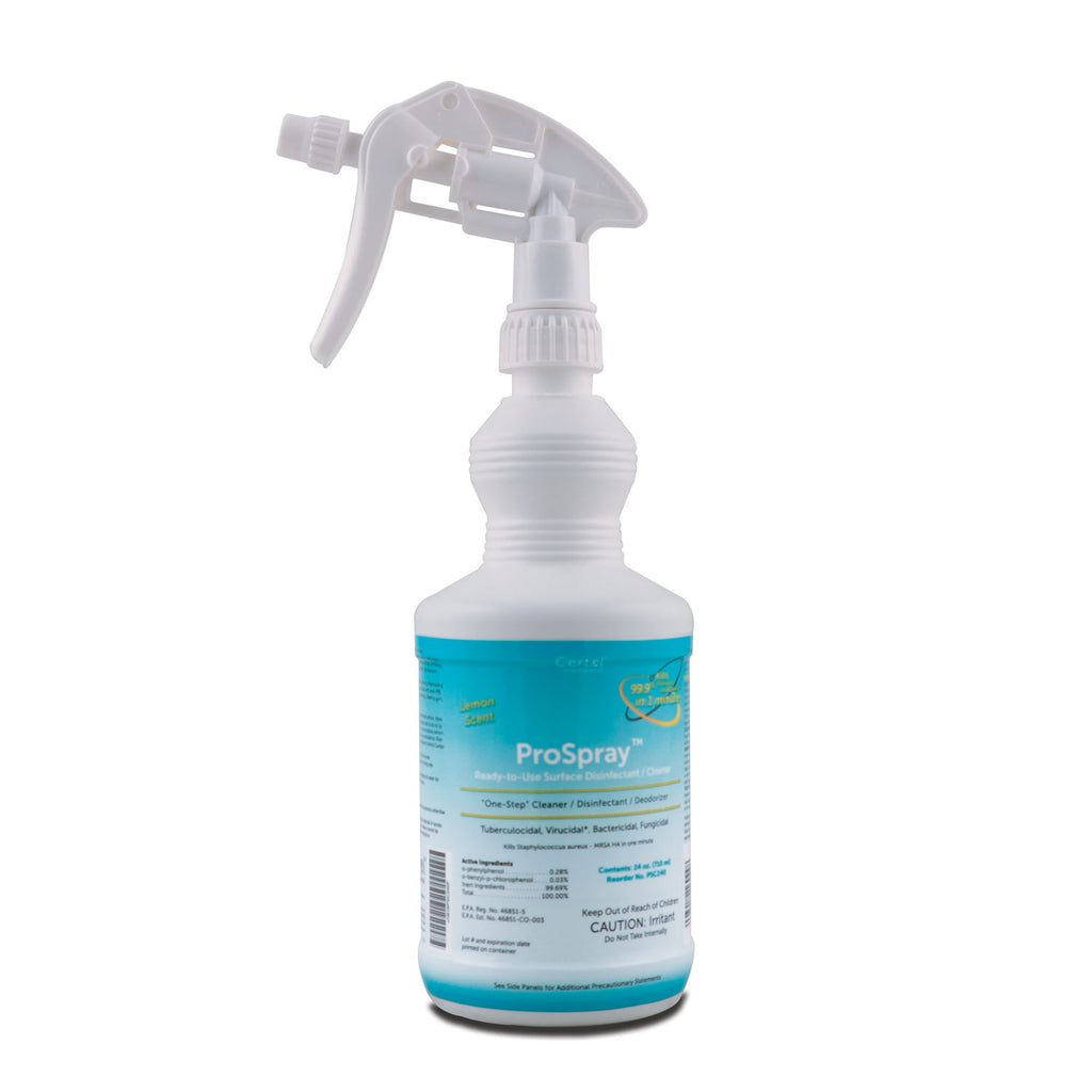 CERTOL PROSPRAY SURFACE CLEANER/DISINFECTANT Ready-to-use Disinfectant/ Cleaner Pump Spray, 24 oz, 15/cs