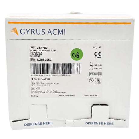 Gyrus ACMI 245702 Silicone Ventilation Tube 1.14mm Donaldson Design Gyrus ACMI