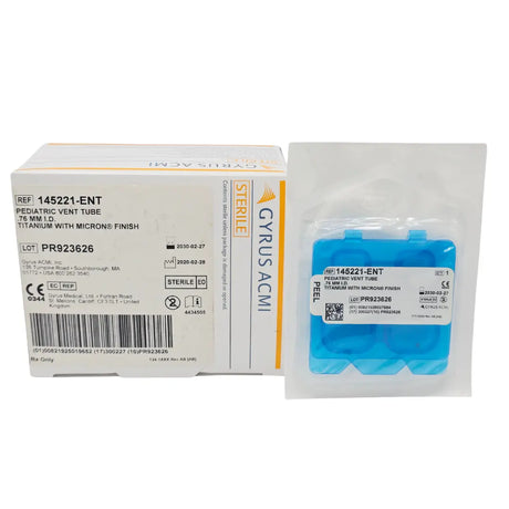 Gyrus Acmi 145221-ENT Pediatric Vent Tube .76mm I.D. w/ Micron Finish Gyrus Acmi