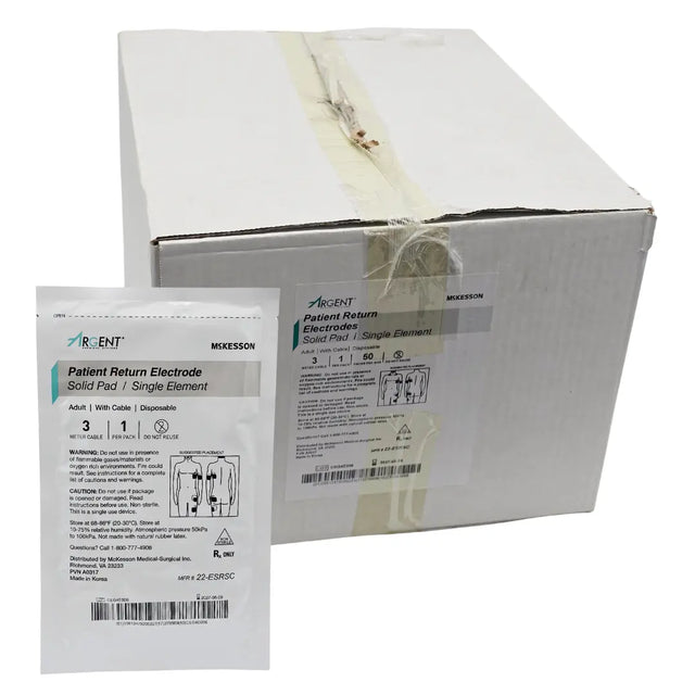 Argent 22-ESRSC Patient Return Electrode Solid Pads – Box of 43 (Single Element) Argent Surgical Systems