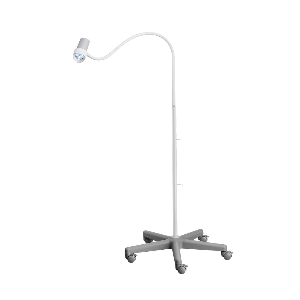 HALUX N30-1 P SV Exam Light, 8W, 4400K, GOOSENECK, Dimmable, Side Mount, Roller Stand