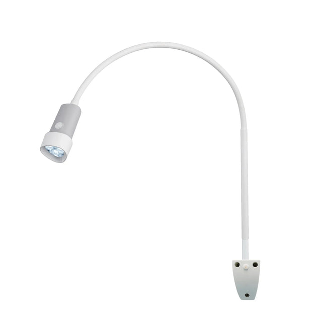 Waldmann HALUX N30-1 P SH Exam Light, 8W, 4400K, GOOSENECK, Dimmable, Rear Mount, Wall Mount Waldmann Lighting