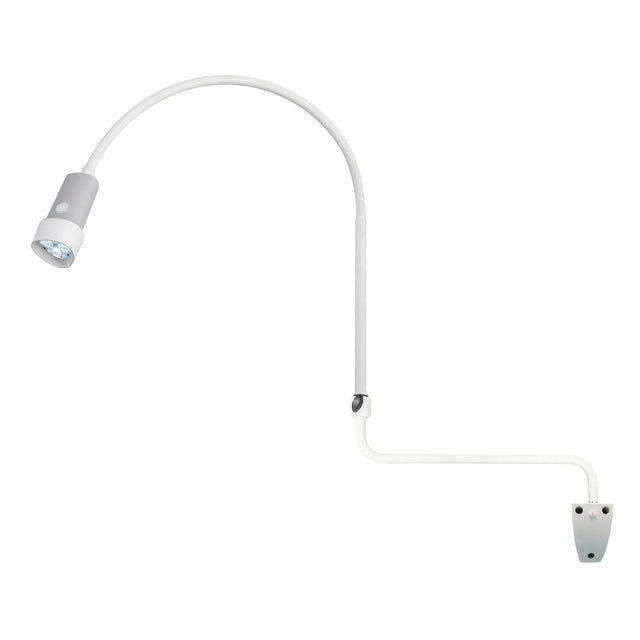 Waldmann HALUX N30-1 P SH Exam Light, 8W, 4400K, GOOSENECK, Dimmable, Rear Mount, Wall Mount, EXT Arm Waldmann Lighting