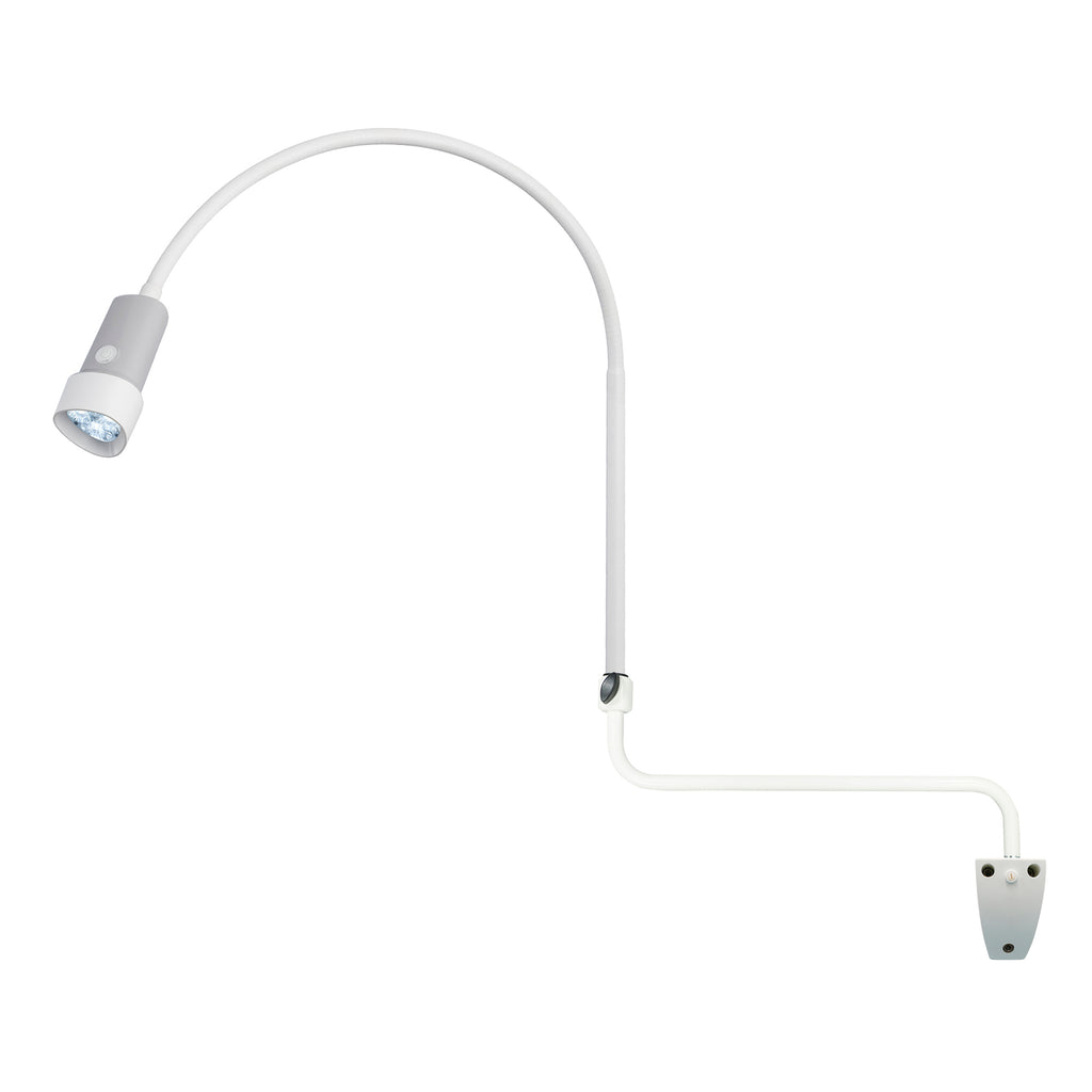 HALUX N30-1 P SH Exam Light, 8W, 4400K, GOOSENECK, Dimmable, Rear Mount, Wall Mount, EXT Arm