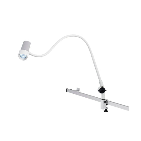 Waldmann HALUX N30-1 P SGV Exam Light, 8W, 4400K, GOOSENECK, BASE JOINT, Dimmable, Side Mount, Rail Mount Waldmann Lighting