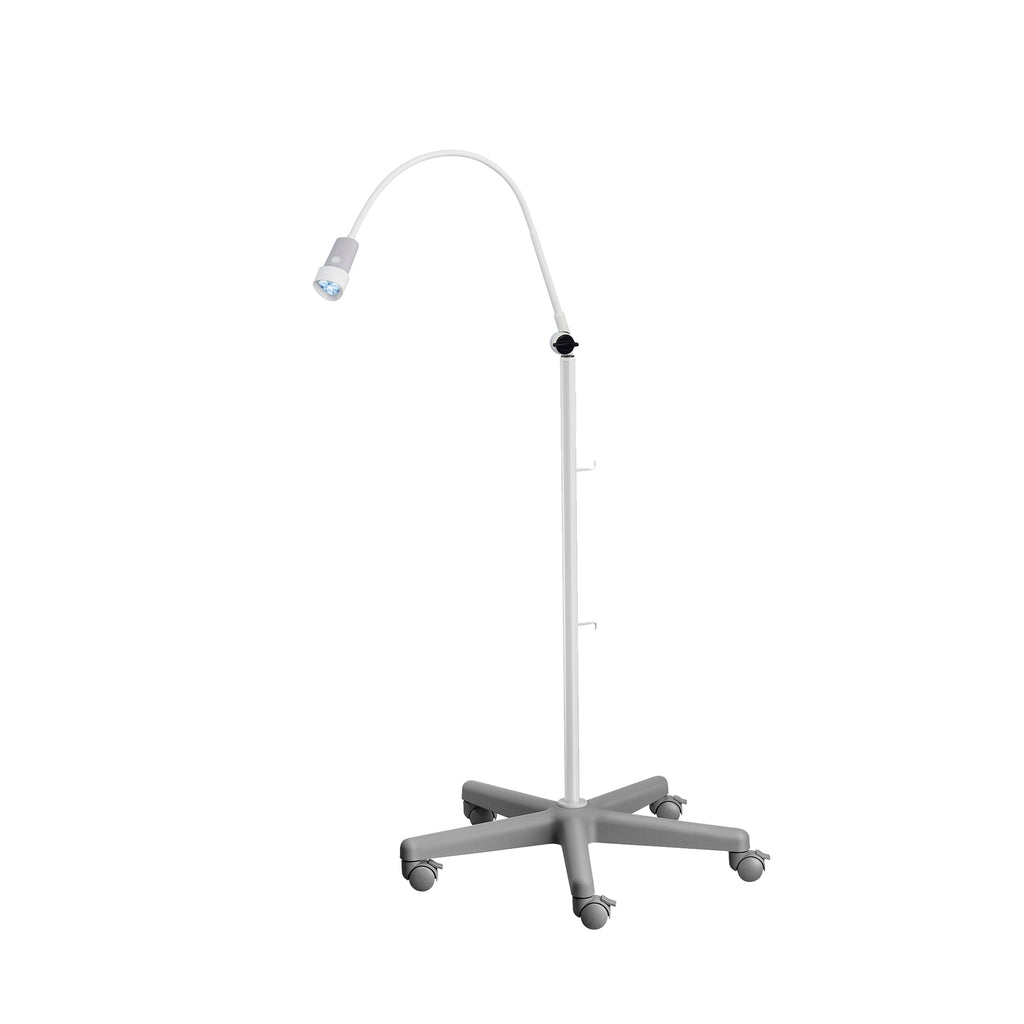 HALUX N30 -1 P SGH Exam Light, 8W, 4400K, GOOSENECK, BASE JOINT, Dimmable, Rear Mount, Roller Stand