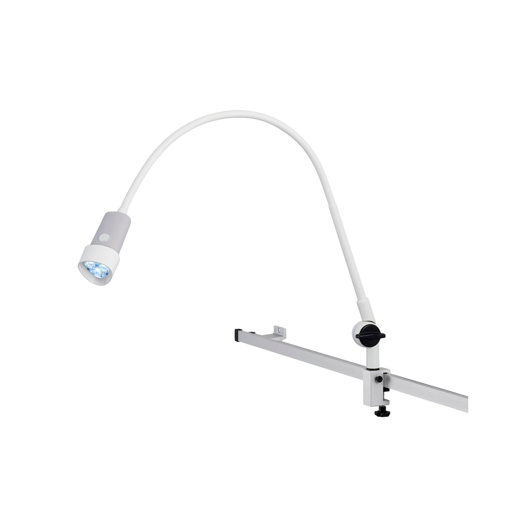 HALUX N30 -1 P SGH Exam Light, 8W, 4400K, GOOSENECK, BASE JOINT, Dimmable, Rear Mount, Rail Mount