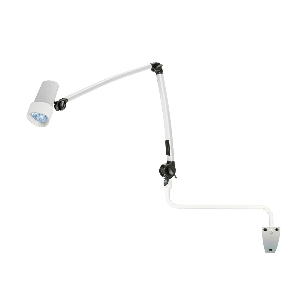 Waldmann HALUX N30-1 P F1 Reading Light, 8W, 4400K, 16MM PIN, Articulating Arm, Dimmable, Wall Mount, EXT Arm Waldmann Lighting