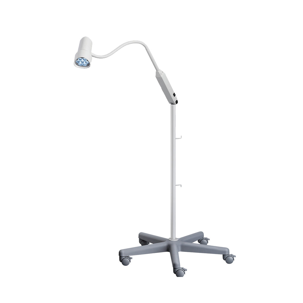 HALUX LED N50 Exam Light-3 P SX, Color Changing, Dimming, Gooseneck - Roller Stand