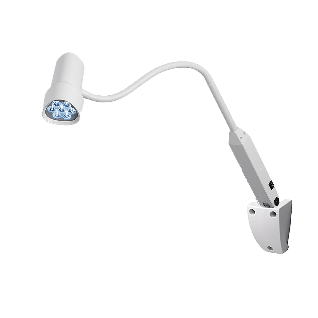 HALUX LED N50 Exam Light-3 P SX, Color Changing, Dimming, Gooseneck - Wall Mount