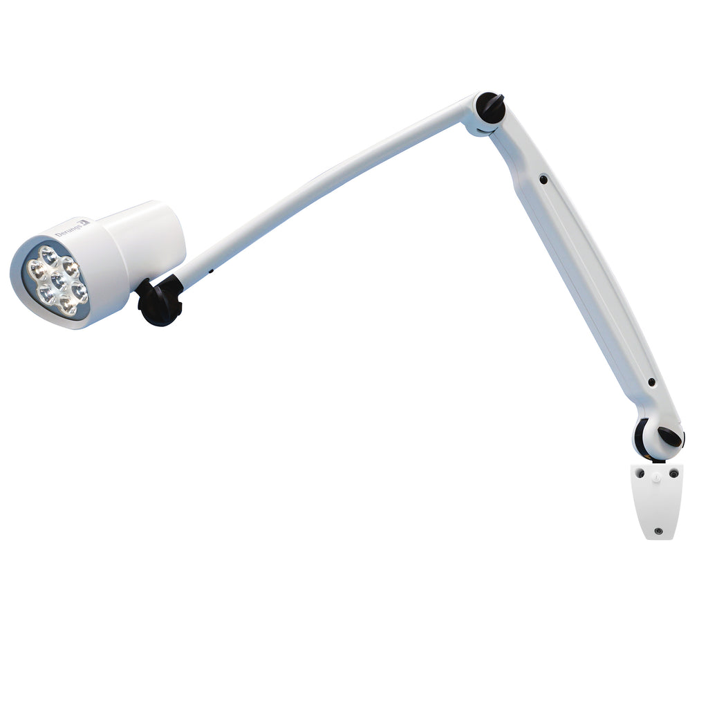 HALUX LED N50 Exam Light-1 P FX, 4400K, Double Arm - Wall Mount