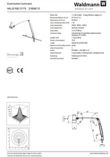 Waldmann HALUX LED N50 Exam Light-3 P FX, Color Change, Dimming, Double Arm - Roller Stand Waldmann Lighting
