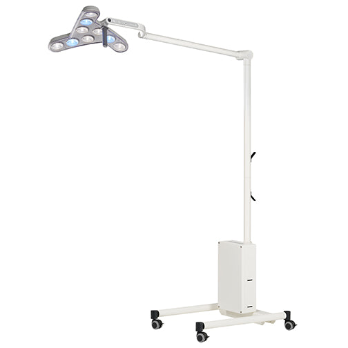 TRIANGO LED 100-1 F Minor Procedure Light, battery, 100,000 lux/1M, 4300K, CRI >96, four dimming levels. With roller stand.