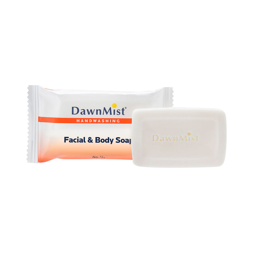 DUKAL DAWNMIST SOAP Soap, Facial Bar, #3/4, Individually Wrapped, 500/cs (70 cs/plt)