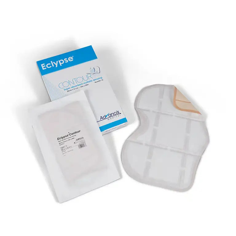Advancis Eclypse Contour Super Absorbent Wound Dressing 12inch x 20inch, 10 box Advancis Medical