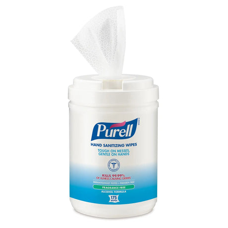 GOJO PURELL SANITIZING HAND WIPES Sanitizing Wipes, 175 Ct Canister, 6/cs (54 cs/plt) GOJO