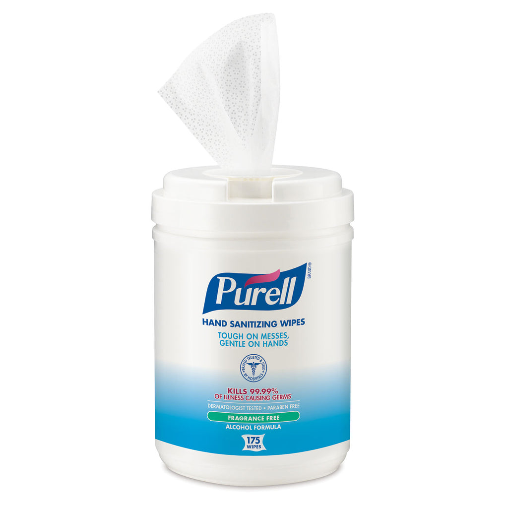 GOJO PURELL SANITIZING HAND WIPES Sanitizing Wipes, 175 Ct Canister, 6/cs (54 cs/plt)