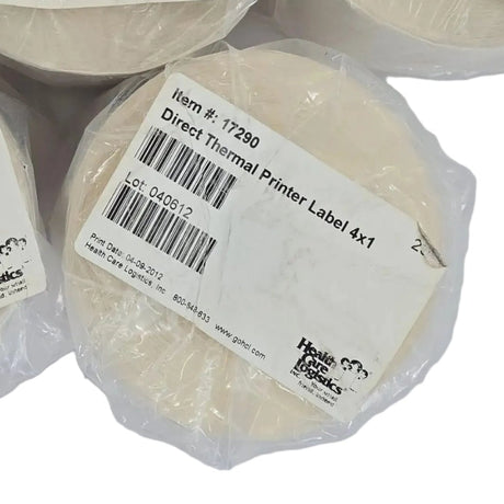 Health Care Logistics 17290 Direct Thermal Printer Labels 4" x 1" 2300/Roll health care logistics