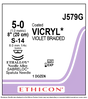 Ethicon Vicryl J579G Suture - Violet Braided Polyglactin 910, Absorbable (Box of 12) Ethicon