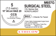 Ethicon Stainless Steel M657G Suture - Stainless Steel, Nonabsorbable (Box of 12) Ethicon
