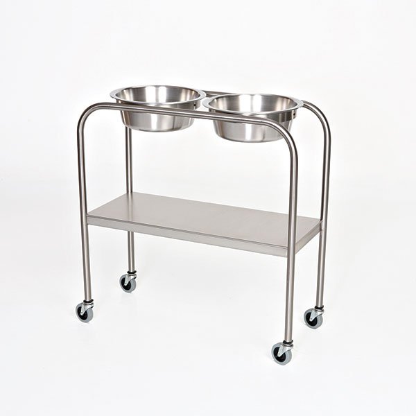 Midcentral Medical MCM-1000/1001/1002/1003 SS Single or Double Bowl Ring Stand Midcentral Medical